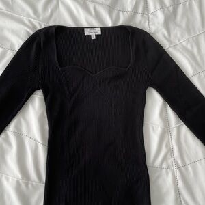 & Other Stories Black Ribbed Sweater